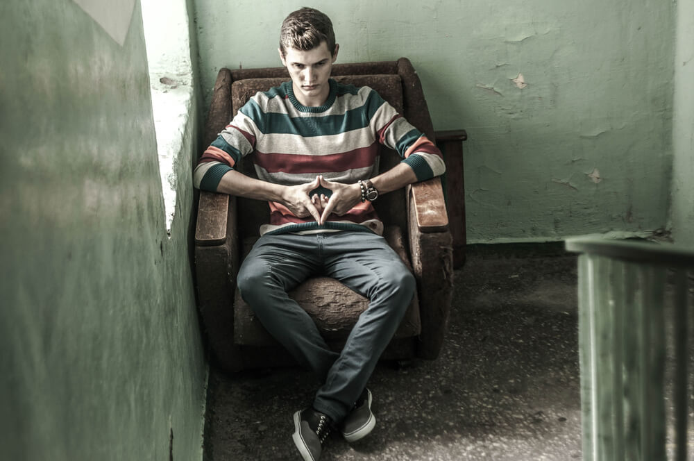A teen boy with antisocial disorder.