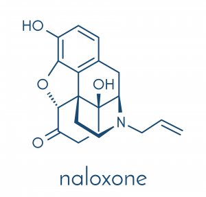 Structure chimique de la naloxone.