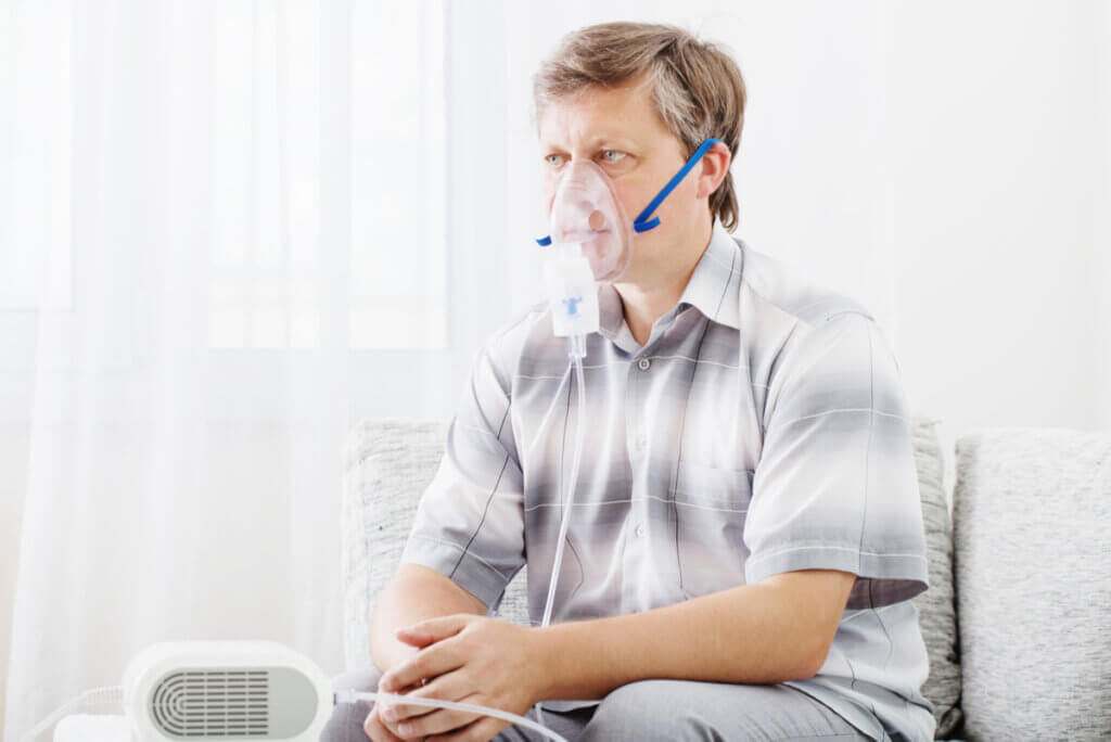 An adult with cystic fibrosis.