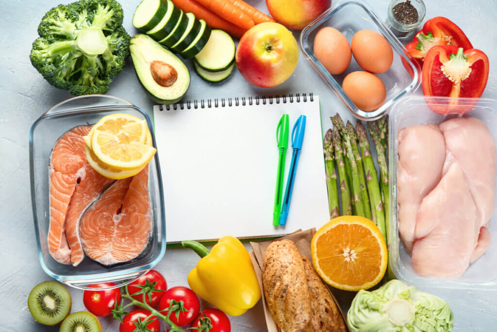 Alimentos de una dieta hipocalórica.