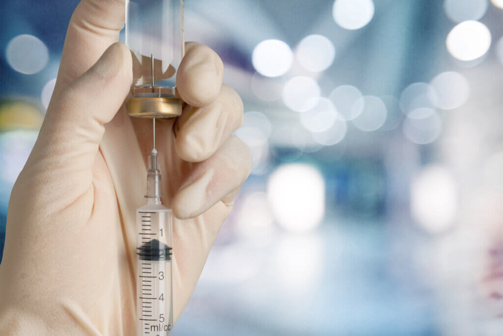 Jeringa de penicilina.