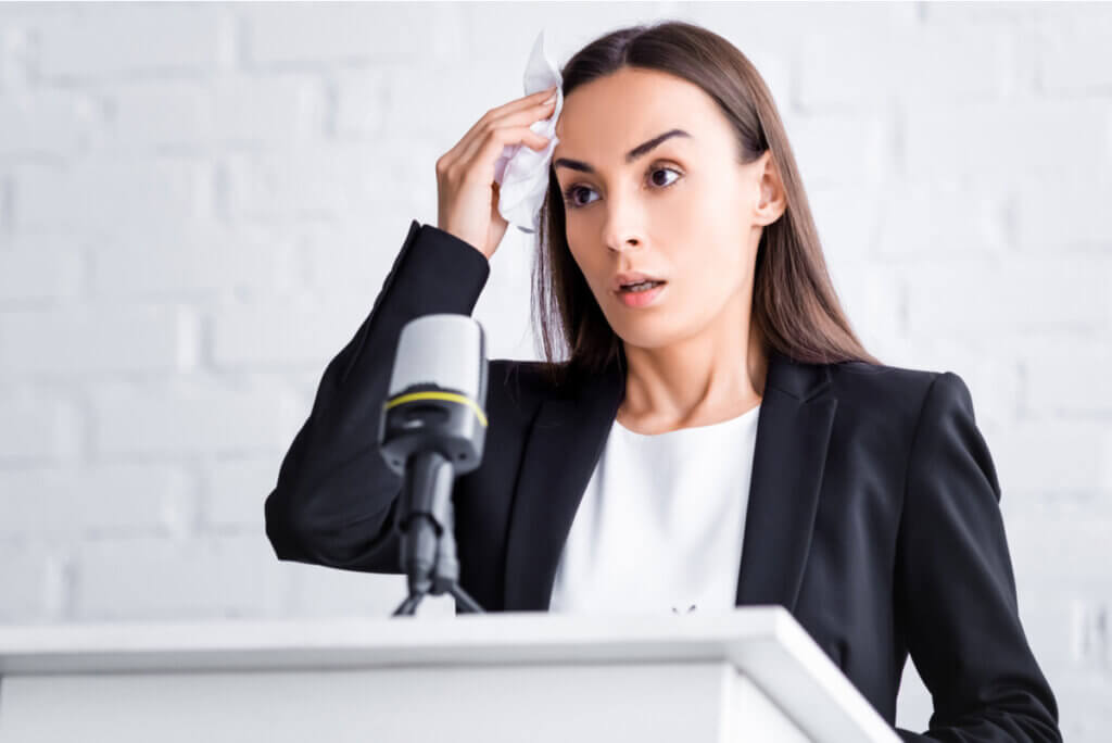 Miedo a hablar en público.