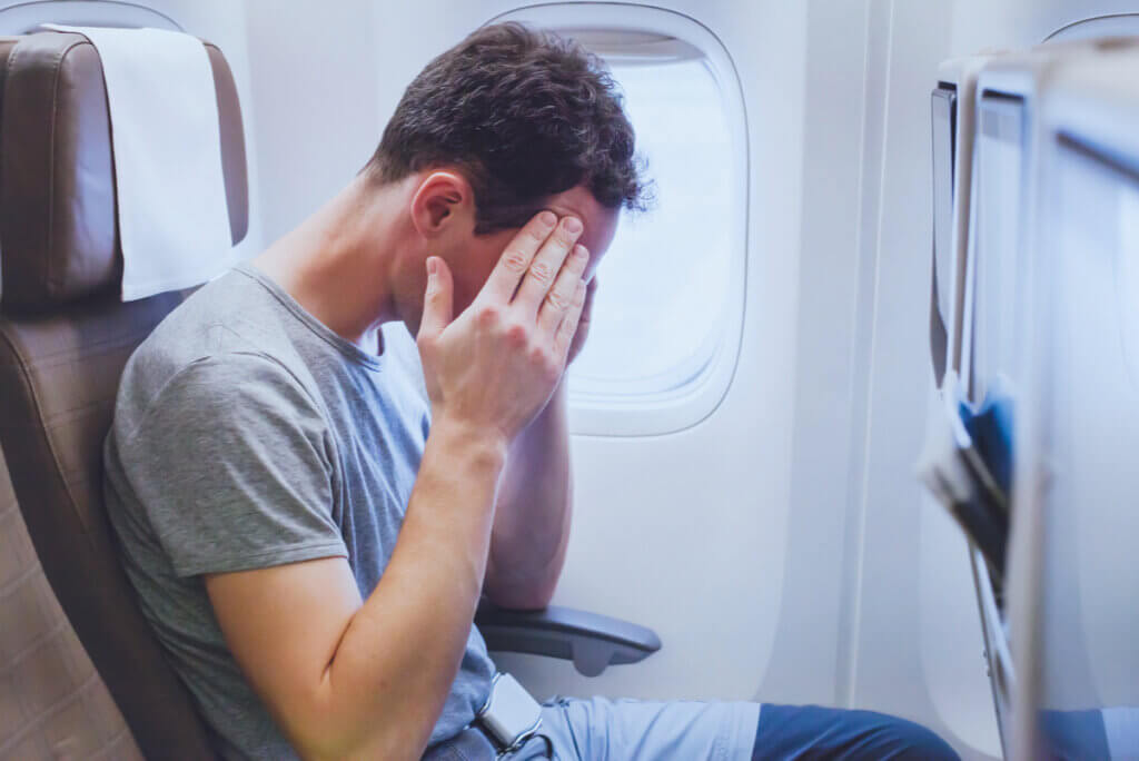 Miedo a volar en un avión.