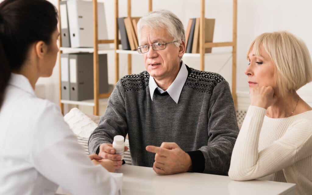 Doctor prescribes medication to control cholesterol.