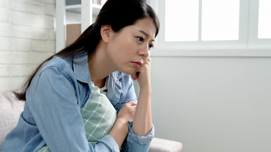 Depresión en una mujer.