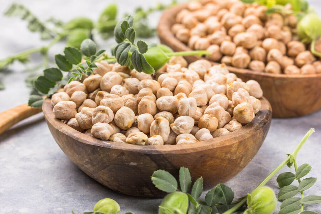 Garbanzos ricos en calcio.